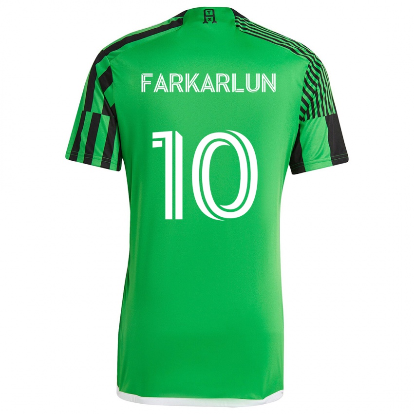 Kinder Jimmy Farkarlun #10 Grün Schwarz Heimtrikot Trikot 2024/25 T-Shirt Österreich