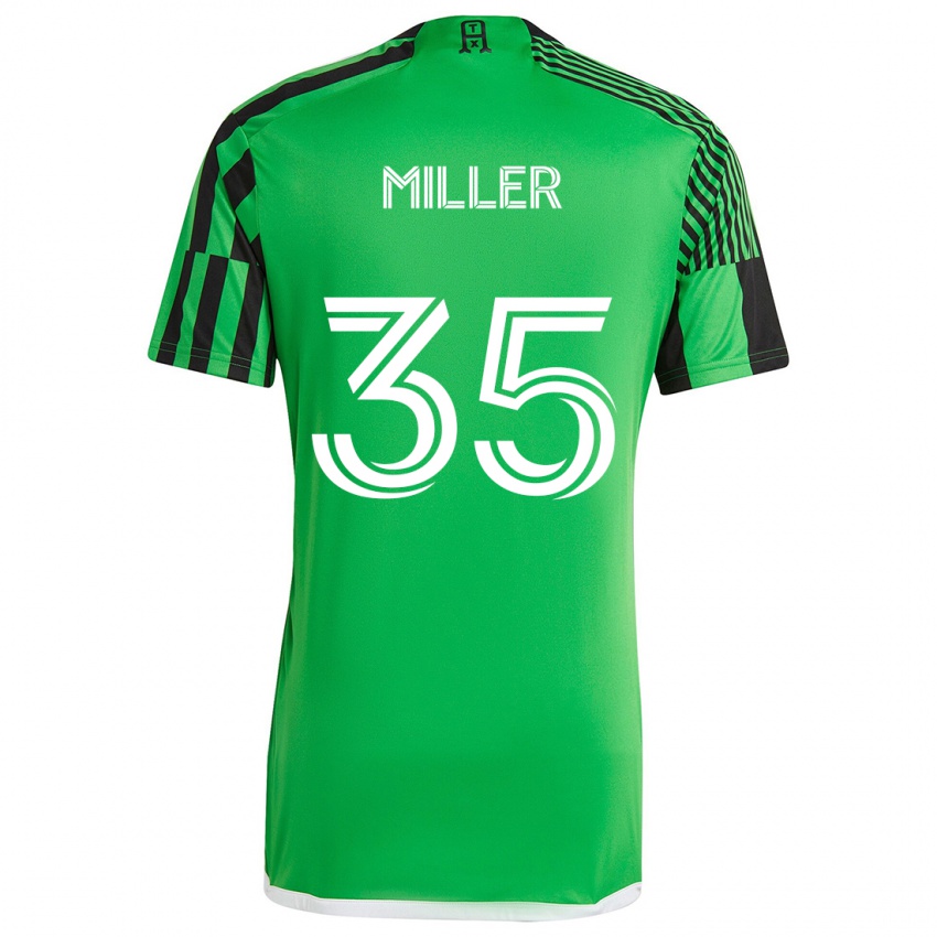 Kinder Mason Miller #35 Grün Schwarz Heimtrikot Trikot 2024/25 T-Shirt Österreich