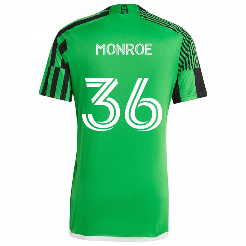 Kinder Greg Monroe #36 Grün Schwarz Heimtrikot Trikot 2024/25 T-Shirt Österreich