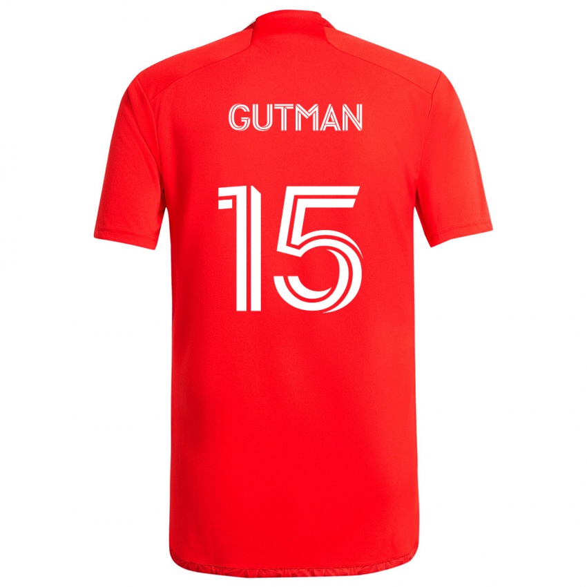 Kinder Andrew Gutman #15 Rot-Weiss Heimtrikot Trikot 2024/25 T-Shirt Österreich