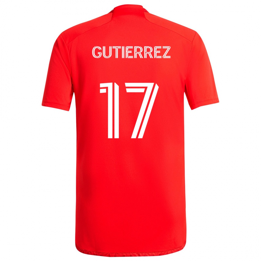 Kinder Brian Gutiérrez #17 Rot-Weiss Heimtrikot Trikot 2024/25 T-Shirt Österreich