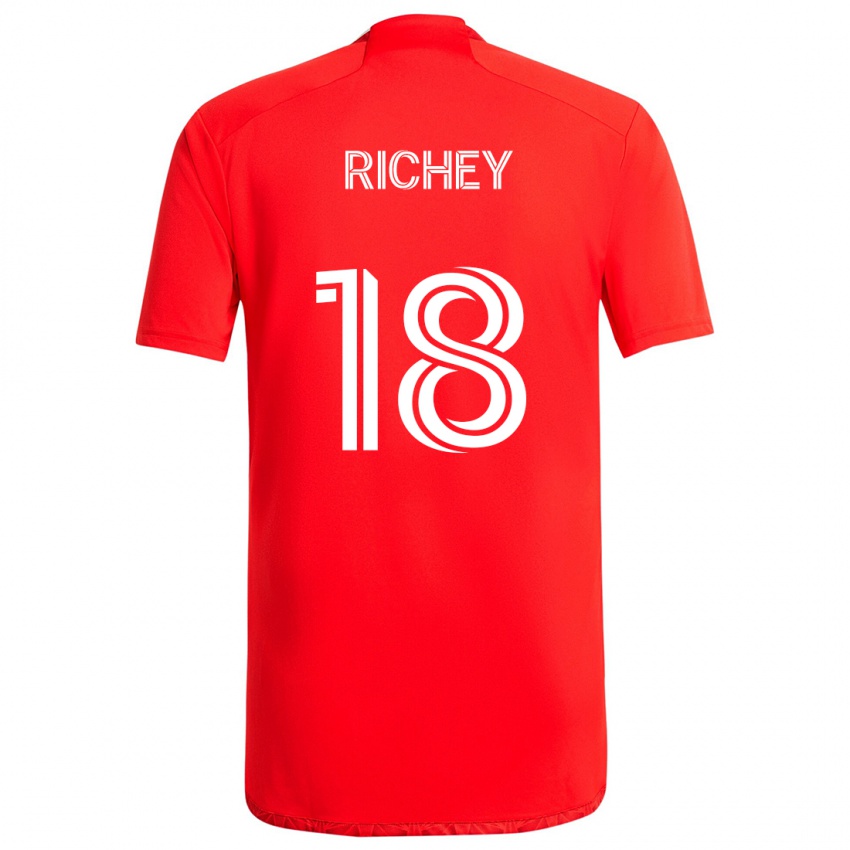 Kinder Spencer Richey #18 Rot-Weiss Heimtrikot Trikot 2024/25 T-Shirt Österreich