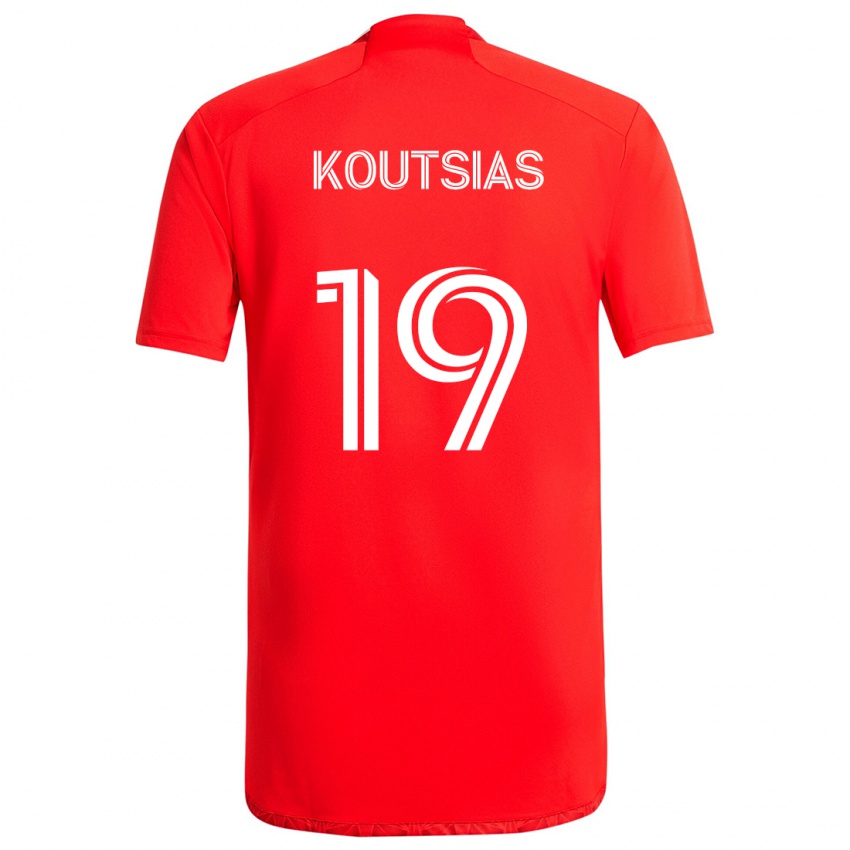 Kinder Georgios Koutsias #19 Rot-Weiss Heimtrikot Trikot 2024/25 T-Shirt Österreich