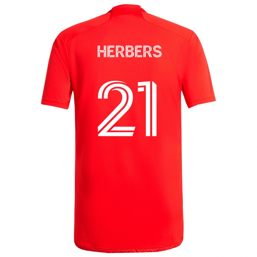 Kinder Fabian Herbers #21 Rot-Weiss Heimtrikot Trikot 2024/25 T-Shirt Österreich