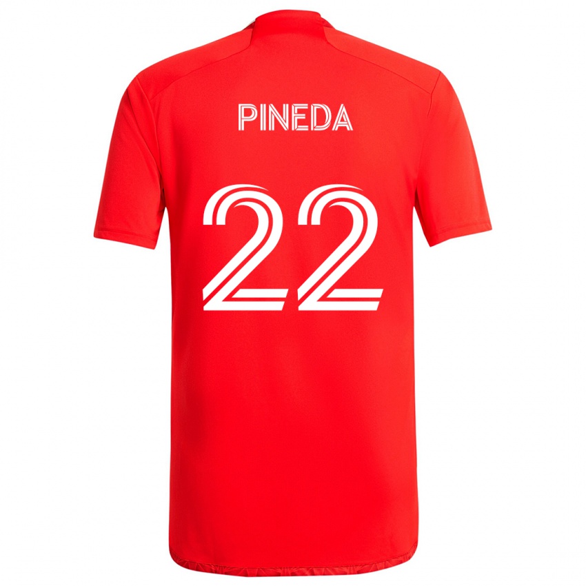 Kinder Mauricio Pineda #22 Rot-Weiss Heimtrikot Trikot 2024/25 T-Shirt Österreich