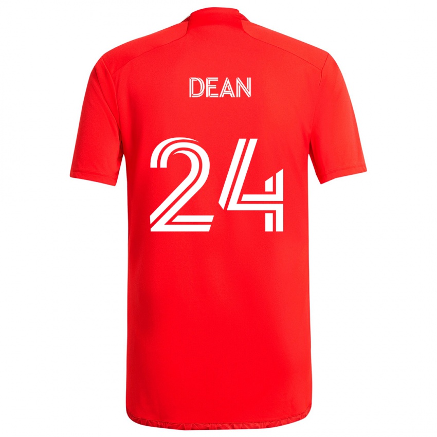 Kinder Jonathan Dean #24 Rot-Weiss Heimtrikot Trikot 2024/25 T-Shirt Österreich