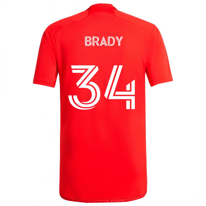 Kinder Chris Brady #34 Rot-Weiss Heimtrikot Trikot 2024/25 T-Shirt Österreich