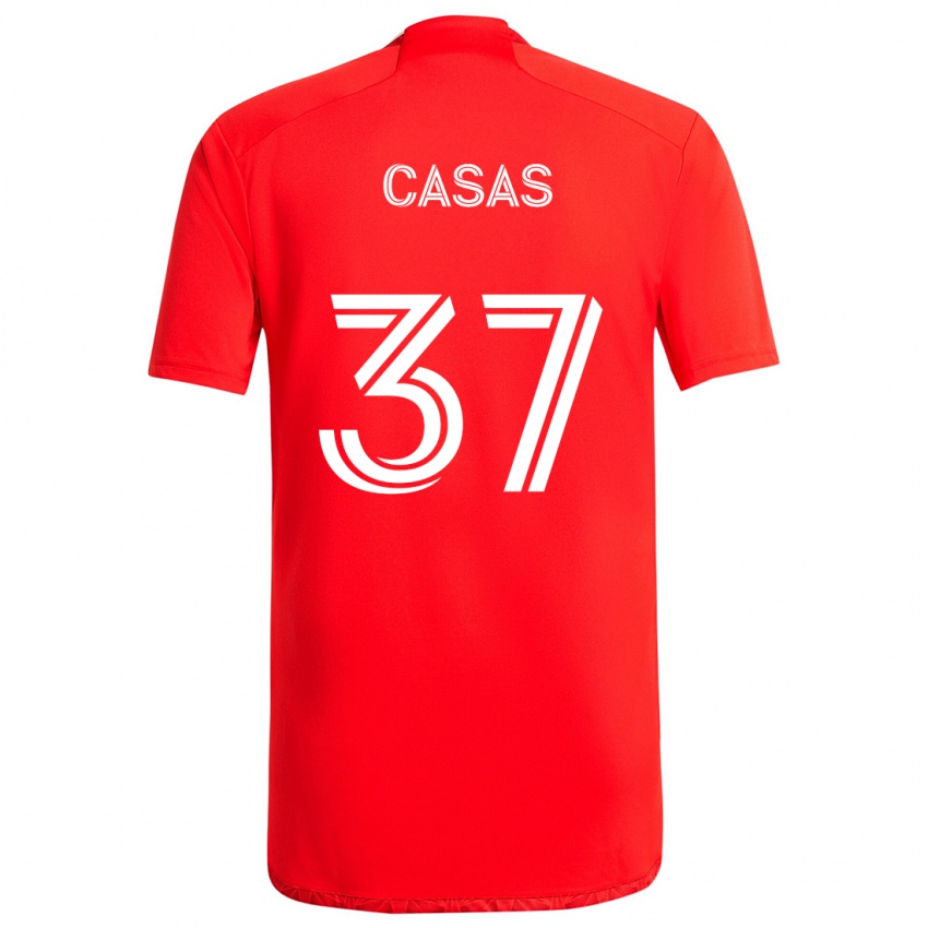 Kinder Javier Casas #37 Rot-Weiss Heimtrikot Trikot 2024/25 T-Shirt Österreich