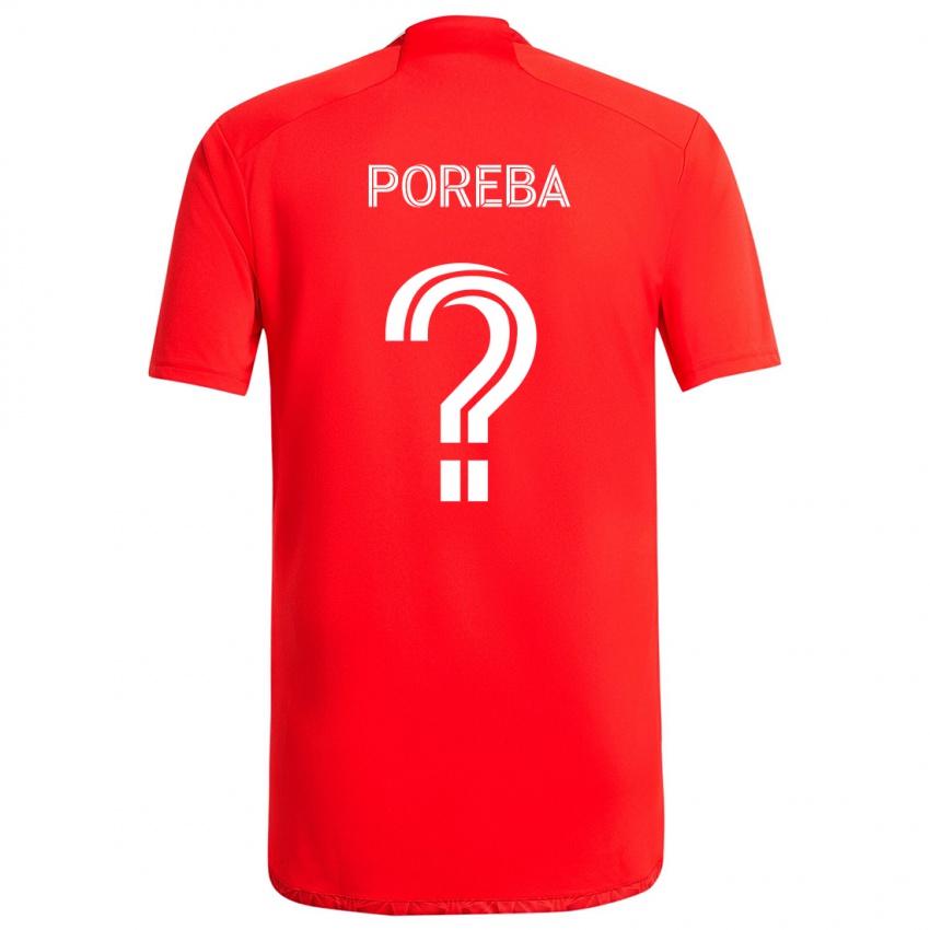 Kinder David Poreba #0 Rot-Weiss Heimtrikot Trikot 2024/25 T-Shirt Österreich