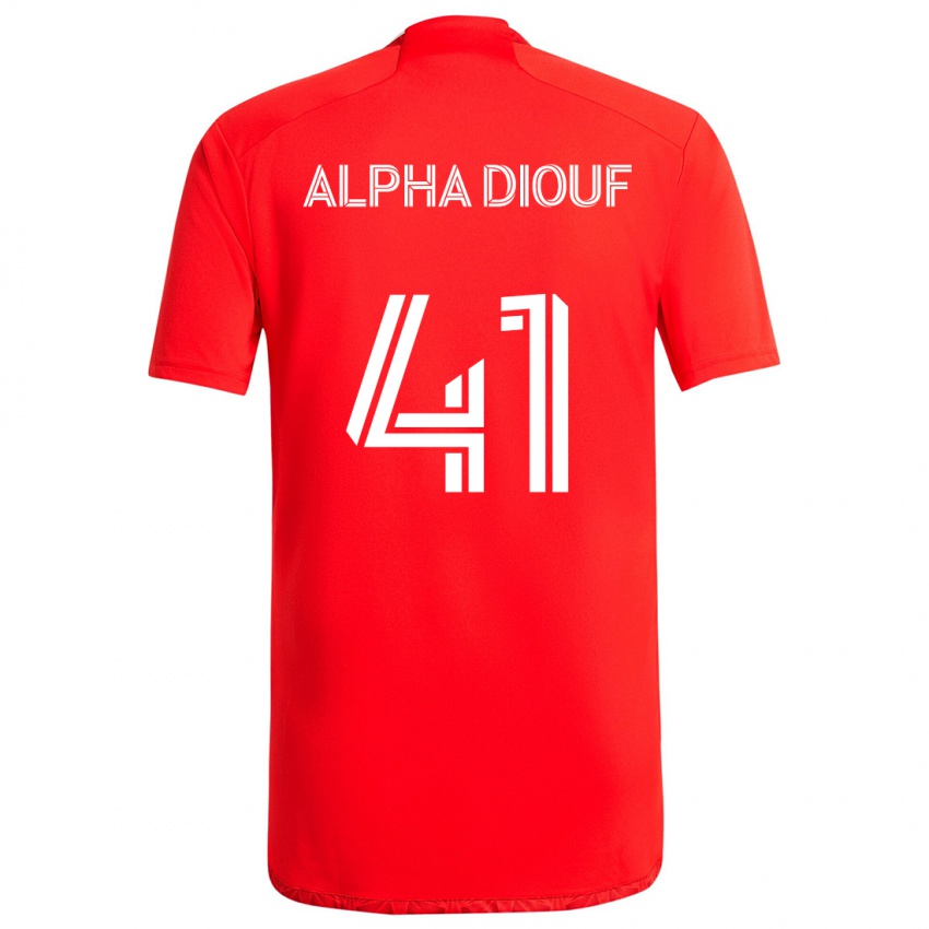 Kinder Jean Alpha Diouf #41 Rot-Weiss Heimtrikot Trikot 2024/25 T-Shirt Österreich