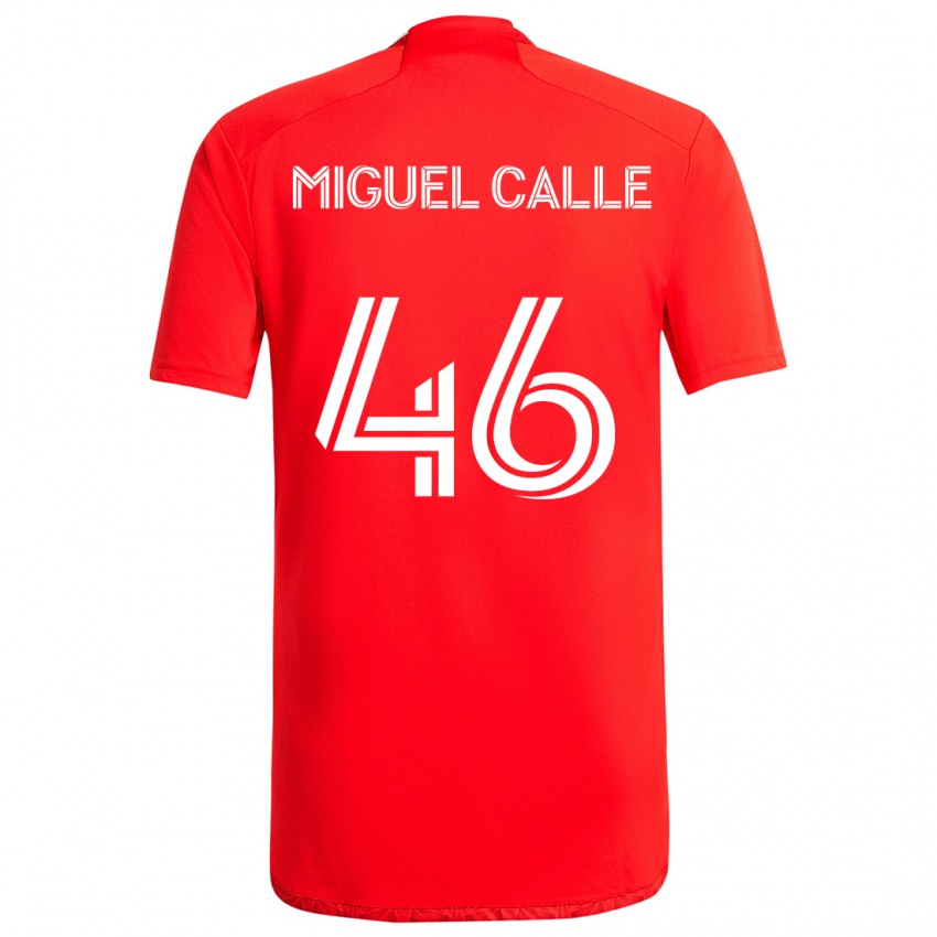 Kinder Juan Miguel Calle #46 Rot-Weiss Heimtrikot Trikot 2024/25 T-Shirt Österreich