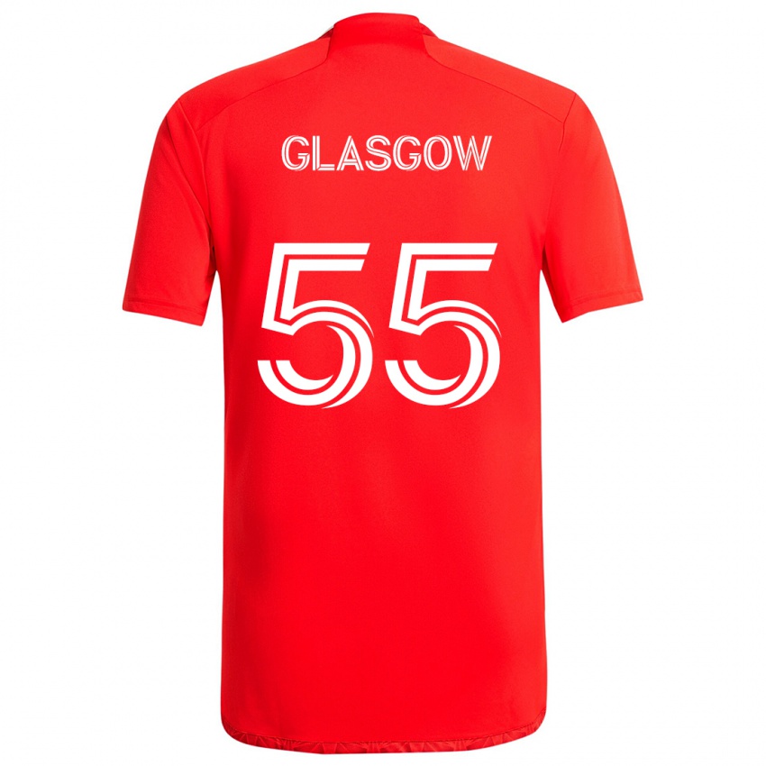 Kinder Omari Glasgow #55 Rot-Weiss Heimtrikot Trikot 2024/25 T-Shirt Österreich