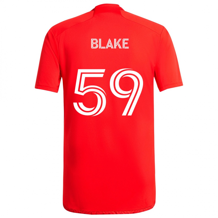 Kinder Romain Blake #59 Rot-Weiss Heimtrikot Trikot 2024/25 T-Shirt Österreich