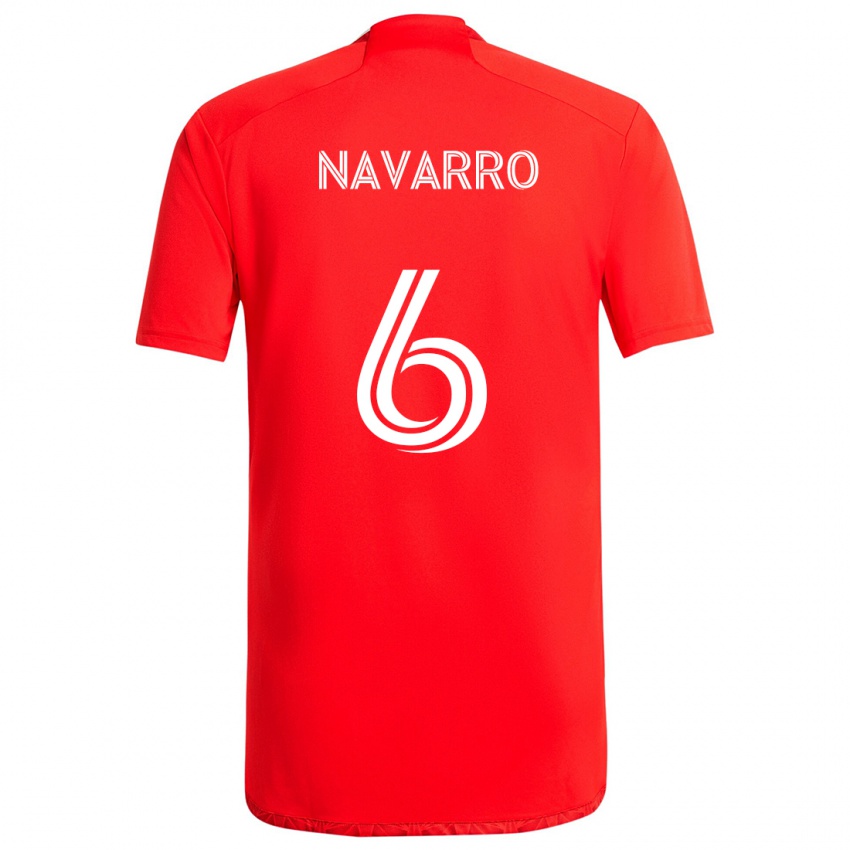 Kinder Miguel Navarro #6 Rot-Weiss Heimtrikot Trikot 2024/25 T-Shirt Österreich