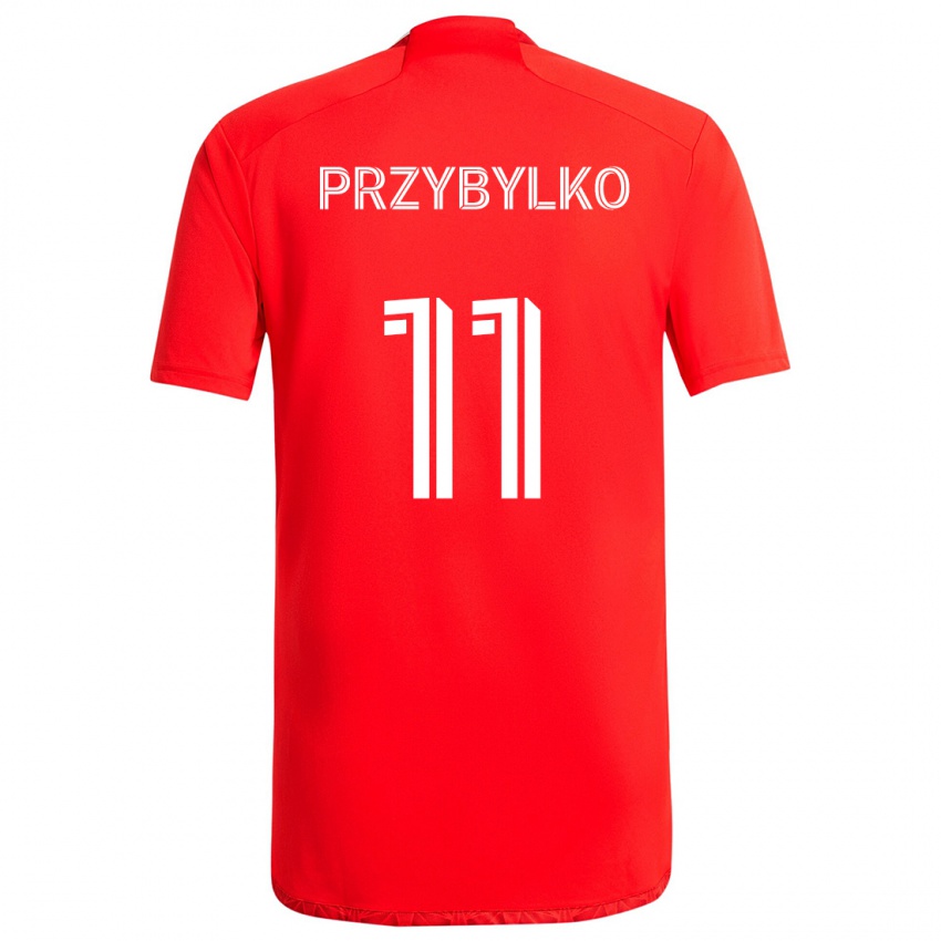 Kinder Kacper Przybylko #11 Rot-Weiss Heimtrikot Trikot 2024/25 T-Shirt Österreich