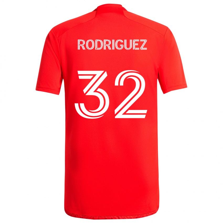 Kinder Missael Rodríguez #32 Rot-Weiss Heimtrikot Trikot 2024/25 T-Shirt Österreich