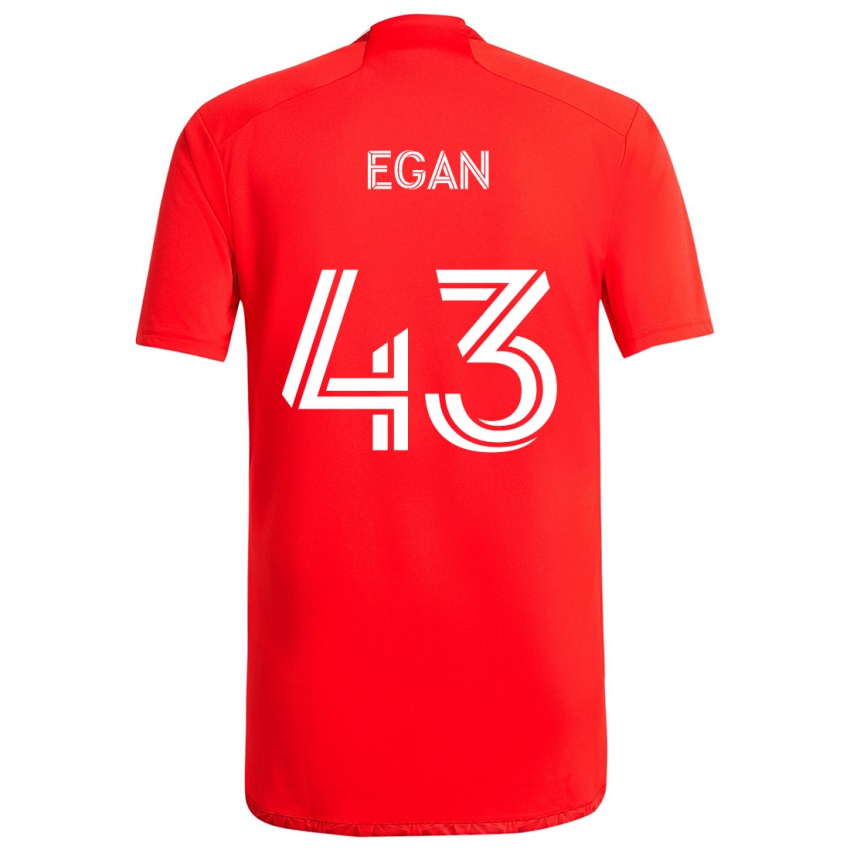 Kinder Noah Egan #43 Rot-Weiss Heimtrikot Trikot 2024/25 T-Shirt Österreich