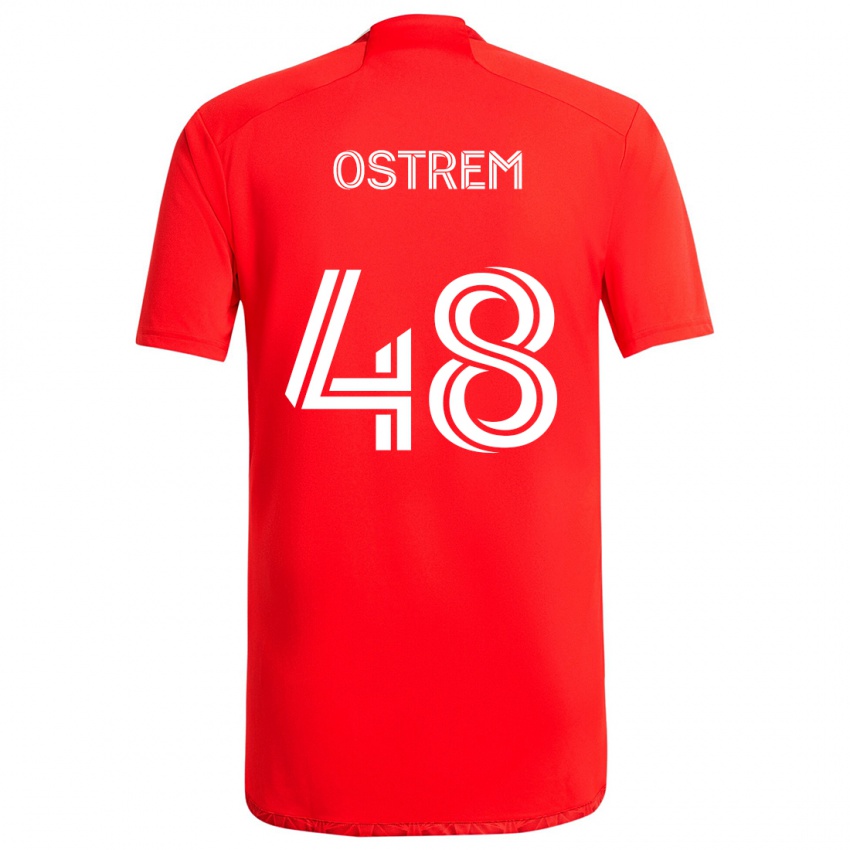 Kinder Charlie Ostrem #48 Rot-Weiss Heimtrikot Trikot 2024/25 T-Shirt Österreich