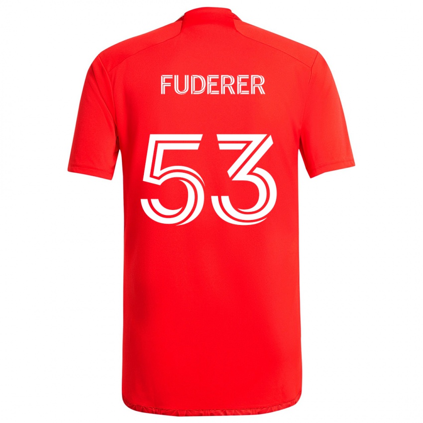 Kinder Jake Fuderer #53 Rot-Weiss Heimtrikot Trikot 2024/25 T-Shirt Österreich