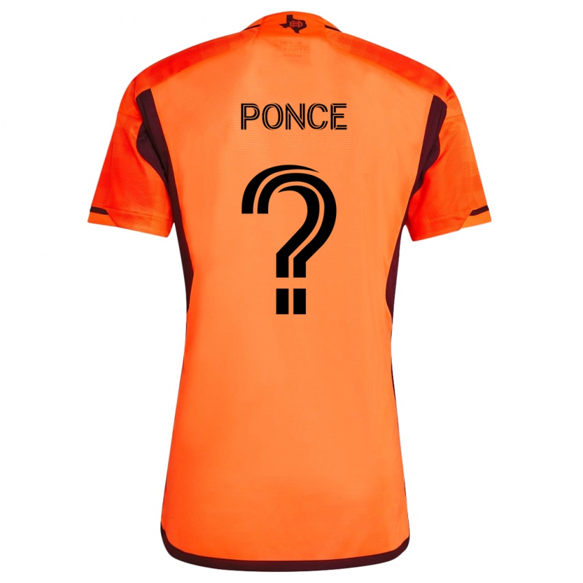 Kinder Ezequiel Ponce #0 Orange Schwarz Heimtrikot Trikot 2024/25 T-Shirt Österreich