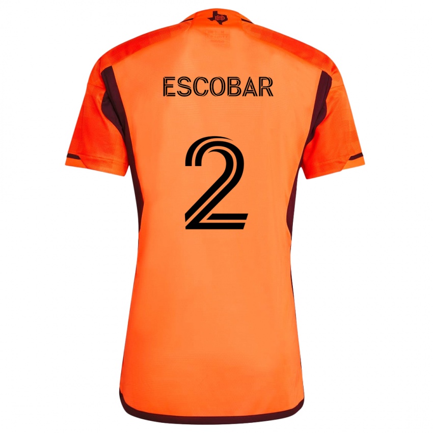 Kinder Franco Escobar #2 Orange Schwarz Heimtrikot Trikot 2024/25 T-Shirt Österreich