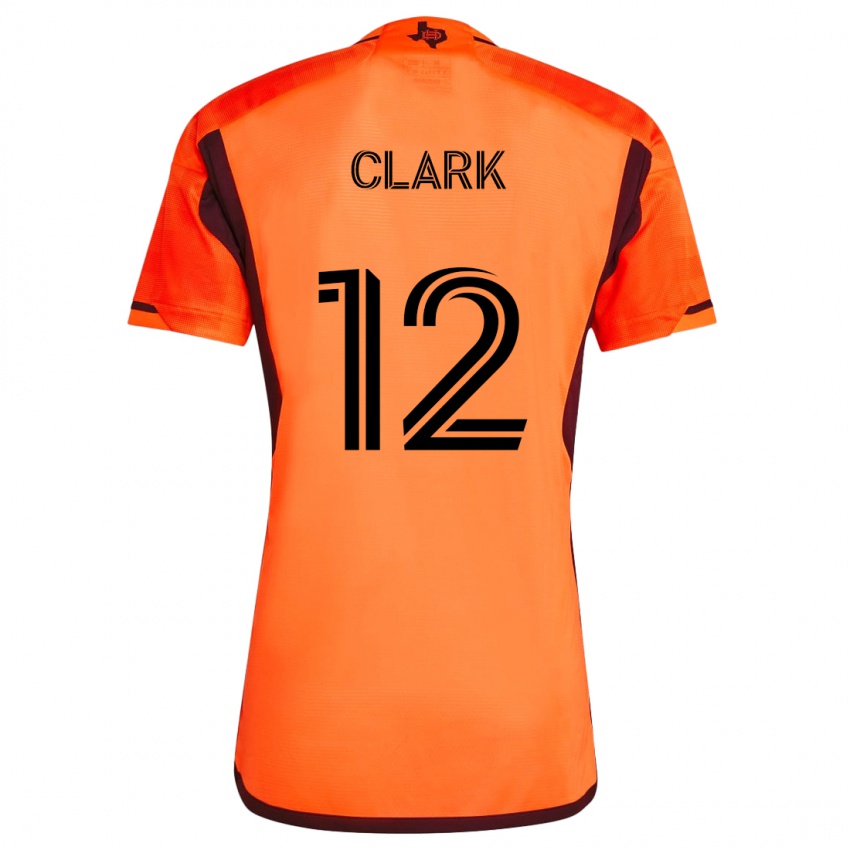 Kinder Steve Clark #12 Orange Schwarz Heimtrikot Trikot 2024/25 T-Shirt Österreich