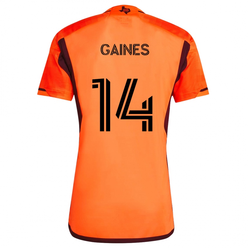 Kinder Mckinze Gaines #14 Orange Schwarz Heimtrikot Trikot 2024/25 T-Shirt Österreich