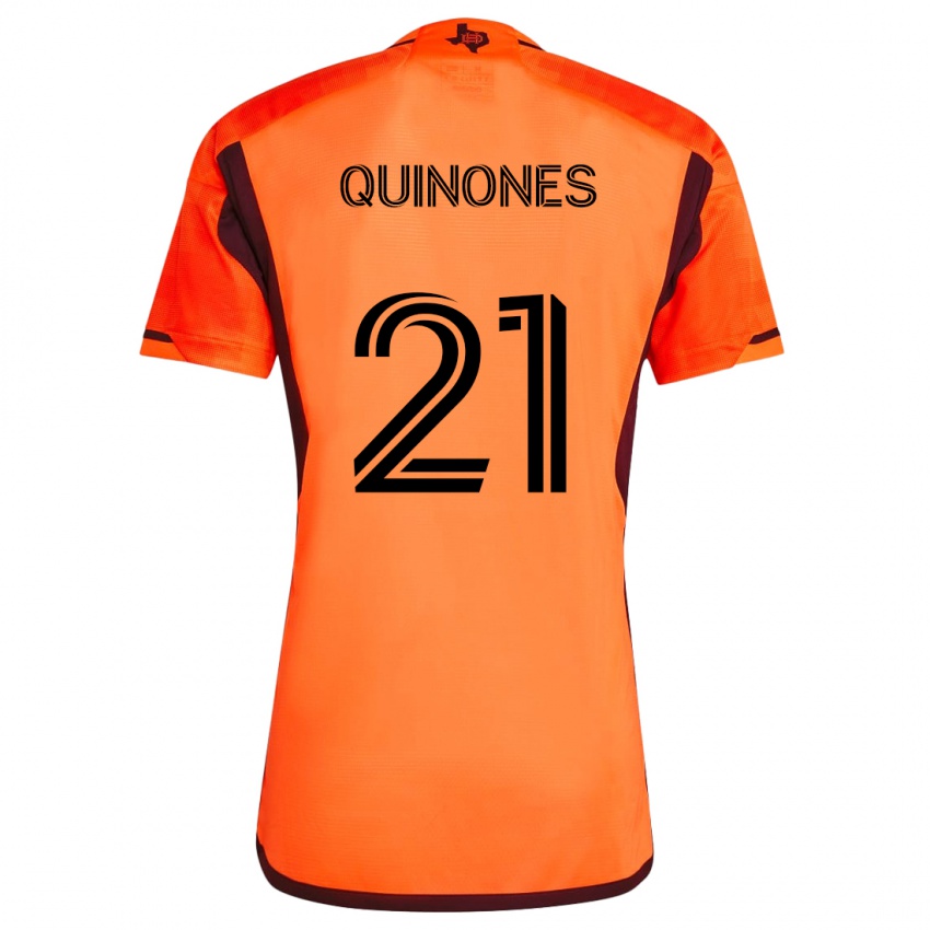 Kinder Nelson Quiñónes #21 Orange Schwarz Heimtrikot Trikot 2024/25 T-Shirt Österreich