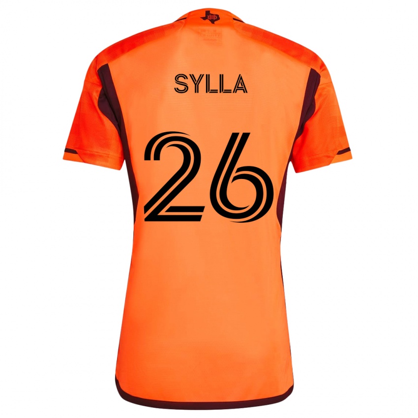 Kinder Ousmane Sylla #26 Orange Schwarz Heimtrikot Trikot 2024/25 T-Shirt Österreich