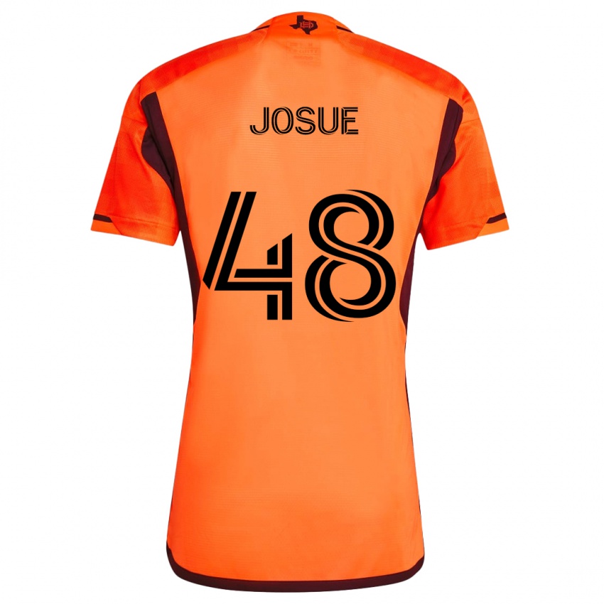 Kinder Josué #48 Orange Schwarz Heimtrikot Trikot 2024/25 T-Shirt Österreich