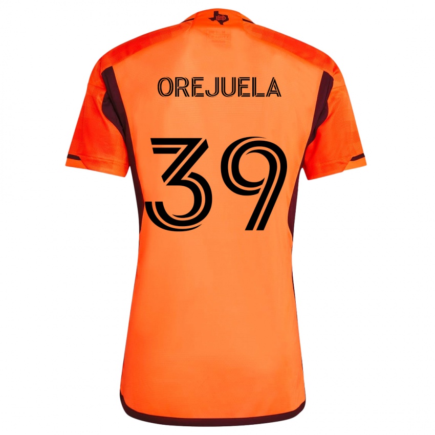 Kinder Jesus Orejuela #39 Orange Schwarz Heimtrikot Trikot 2024/25 T-Shirt Österreich