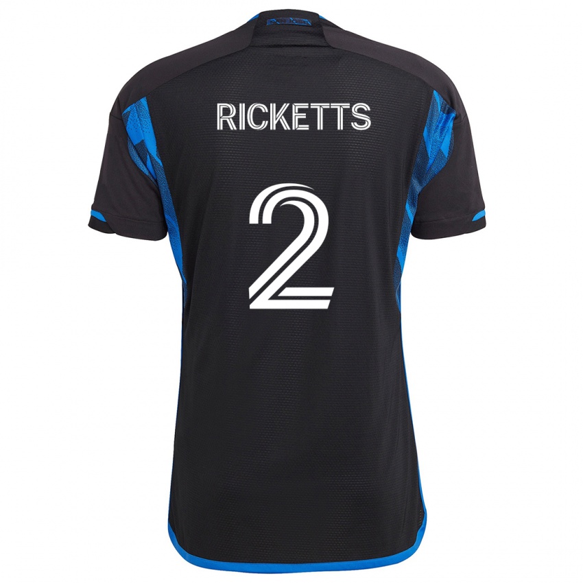 Kinder Jamar Ricketts #2 Blau Schwarz Heimtrikot Trikot 2024/25 T-Shirt Österreich