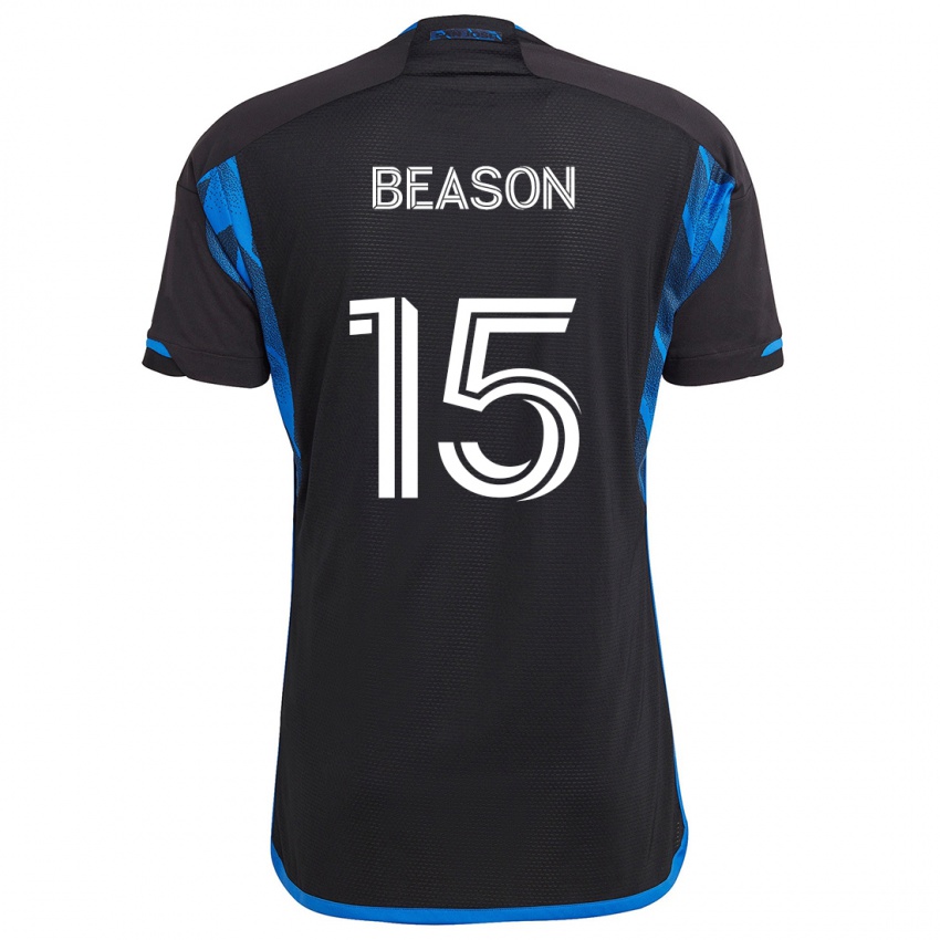 Kinder Tanner Beason #15 Blau Schwarz Heimtrikot Trikot 2024/25 T-Shirt Österreich