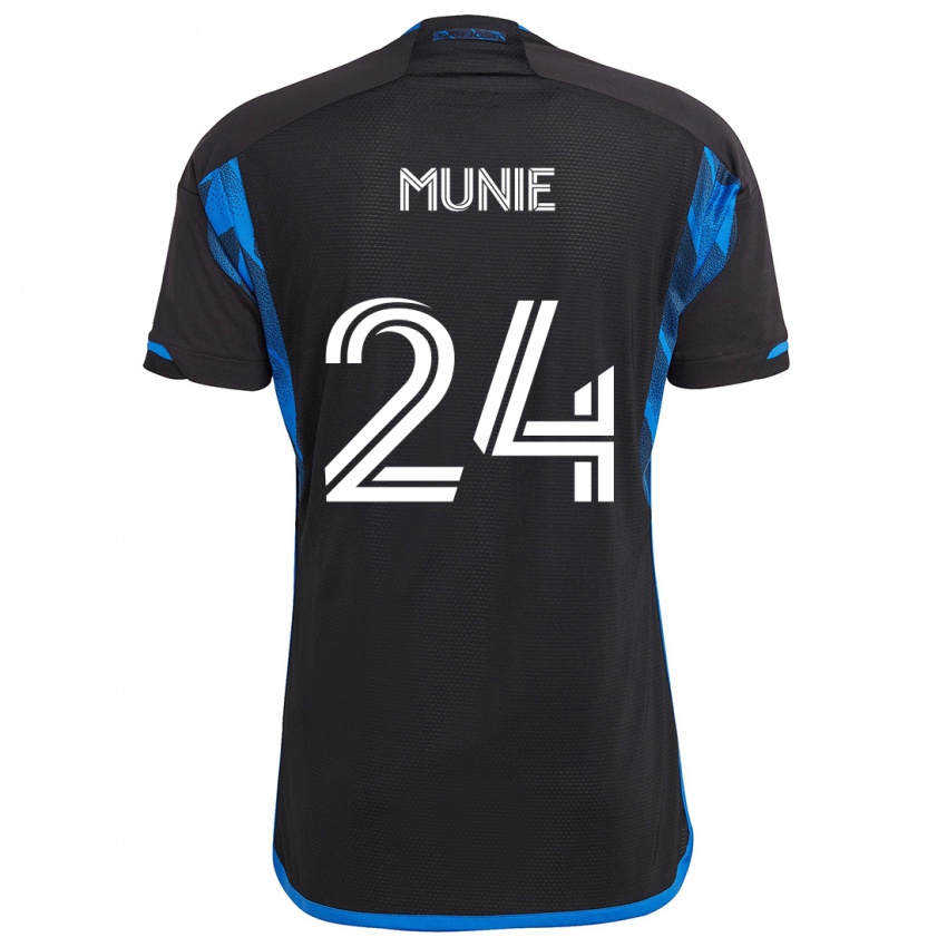 Kinder Daniel Munie #24 Blau Schwarz Heimtrikot Trikot 2024/25 T-Shirt Österreich