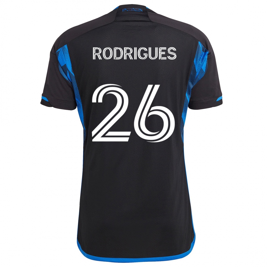 Kinder Rodrigues #26 Blau Schwarz Heimtrikot Trikot 2024/25 T-Shirt Österreich