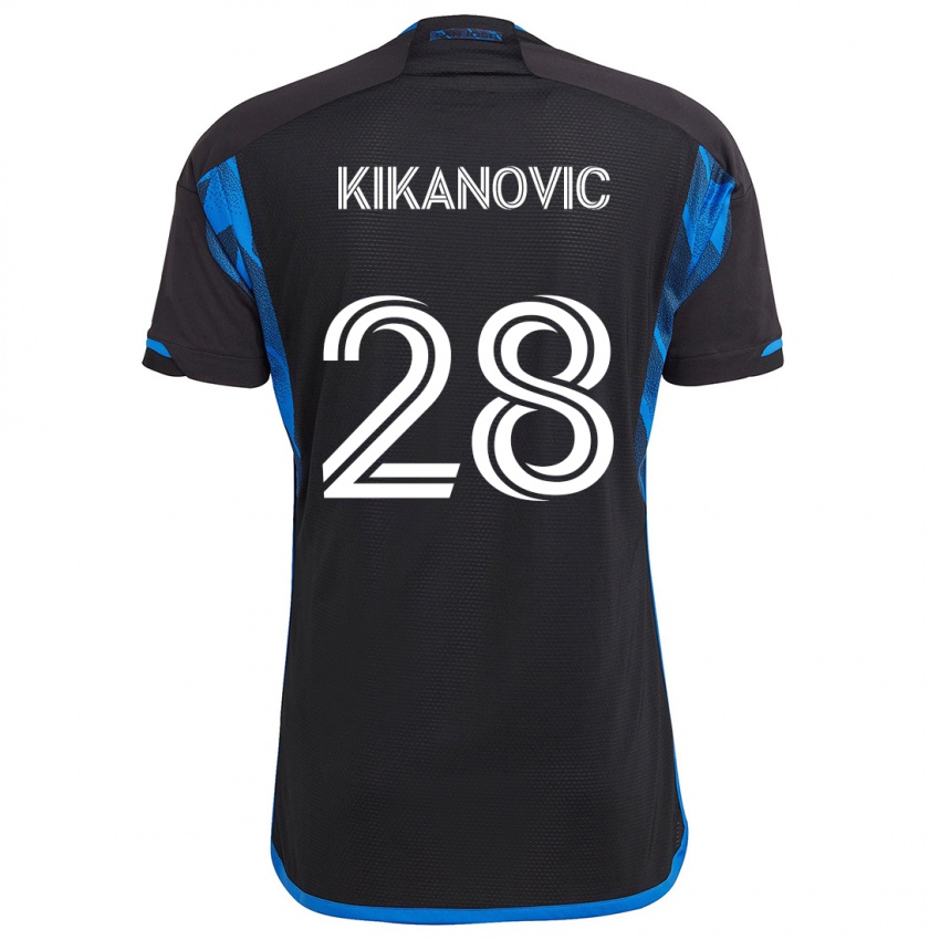 Kinder Benjamin Kikanovic #28 Blau Schwarz Heimtrikot Trikot 2024/25 T-Shirt Österreich