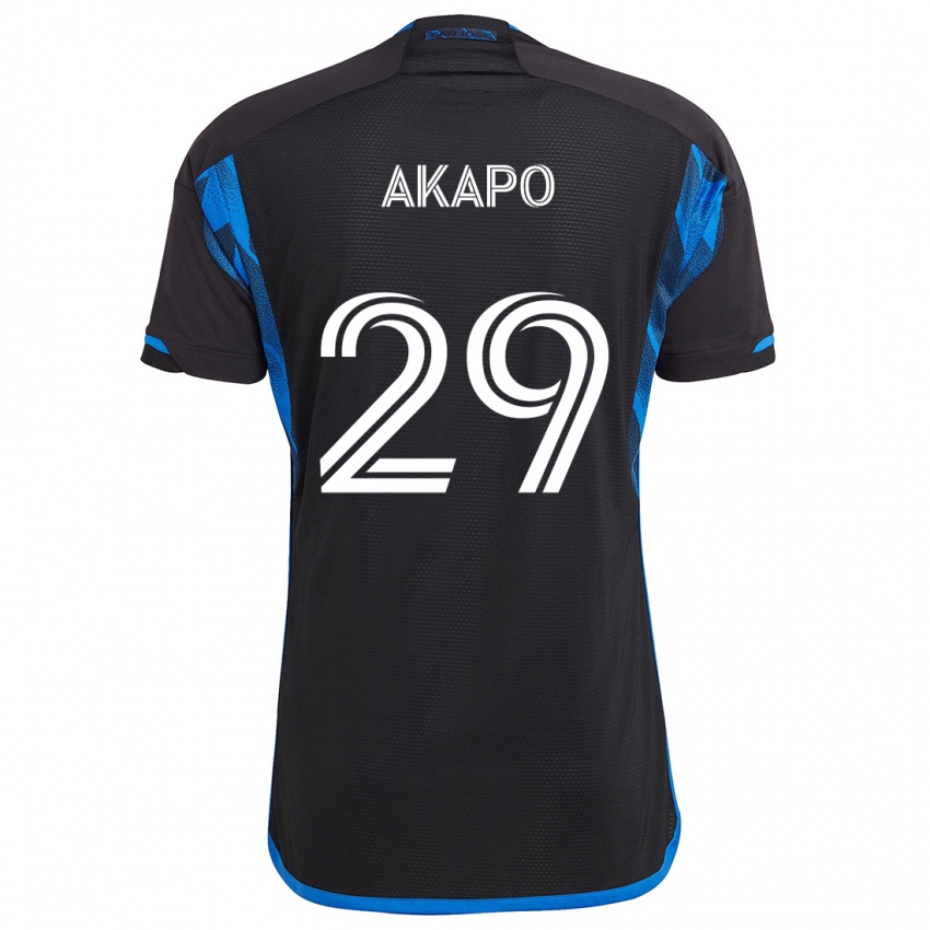 Kinder Carlos Akapo #29 Blau Schwarz Heimtrikot Trikot 2024/25 T-Shirt Österreich