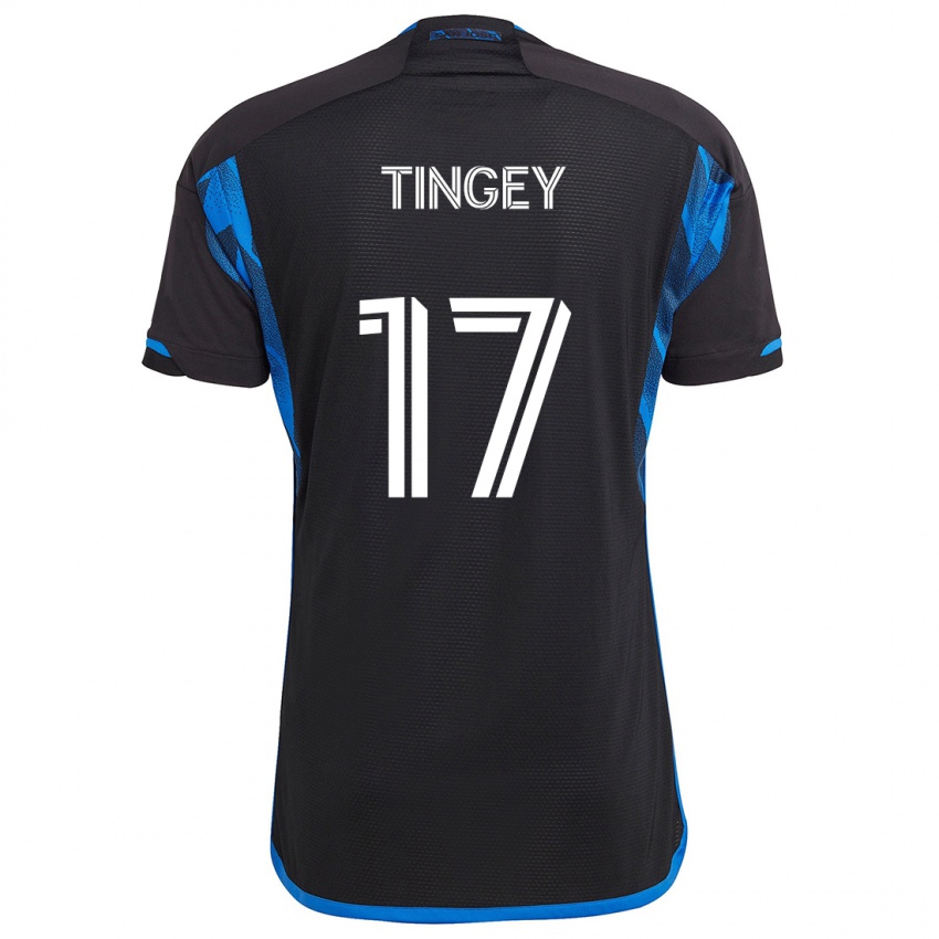 Kinder Keegan Tingey #17 Blau Schwarz Heimtrikot Trikot 2024/25 T-Shirt Österreich