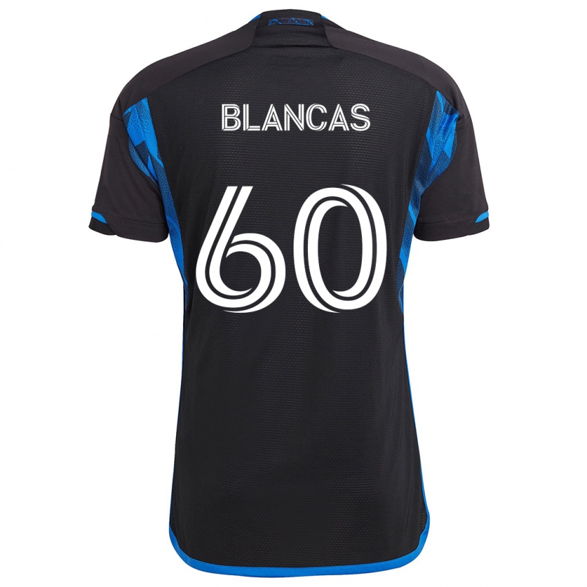 Kinder Eduardo Blancas #60 Blau Schwarz Heimtrikot Trikot 2024/25 T-Shirt Österreich