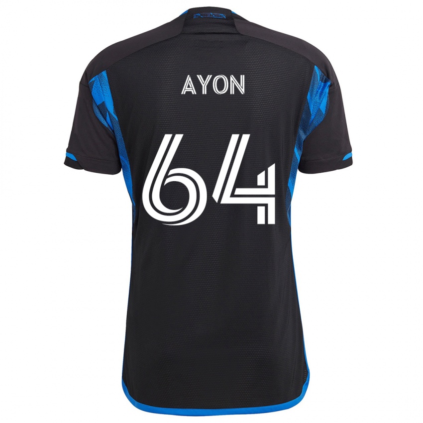 Kinder Jerry Ayon #64 Blau Schwarz Heimtrikot Trikot 2024/25 T-Shirt Österreich