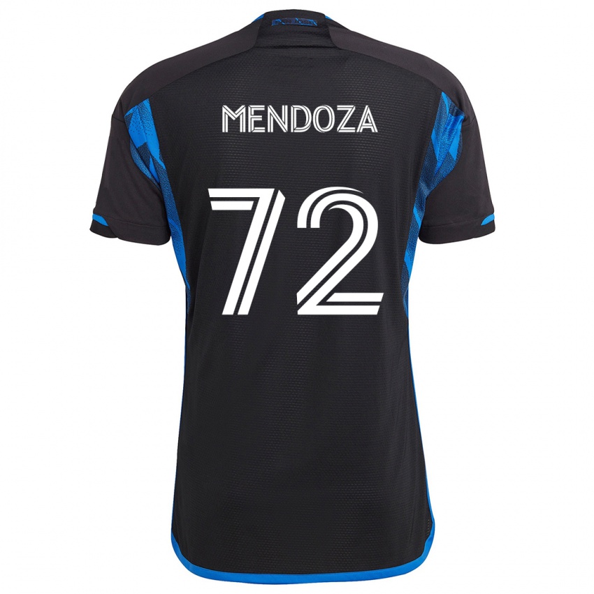 Kinder Edwyn Mendoza #72 Blau Schwarz Heimtrikot Trikot 2024/25 T-Shirt Österreich