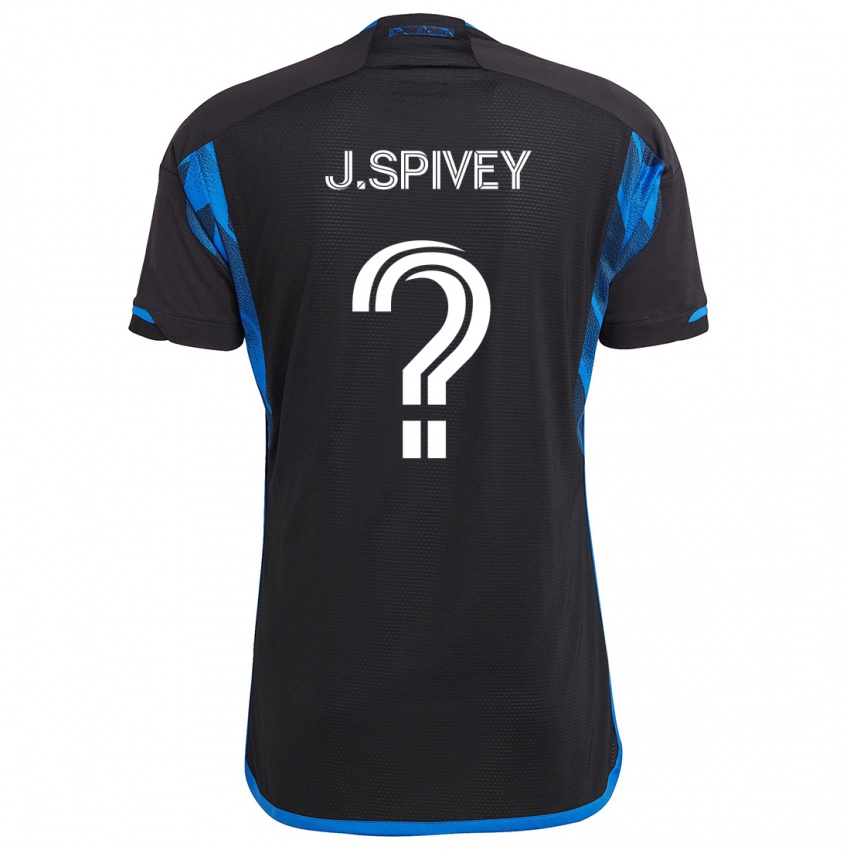 Kinder Jermaine Spivey #0 Blau Schwarz Heimtrikot Trikot 2024/25 T-Shirt Österreich