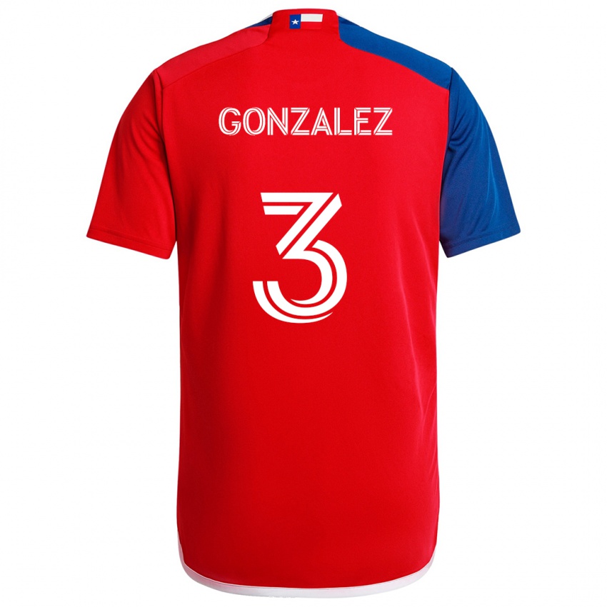 Kinder Omar González #3 Blau Rot Heimtrikot Trikot 2024/25 T-Shirt Österreich