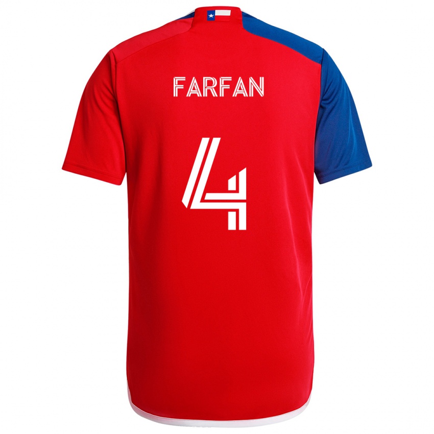 Kinder Marco Farfán #4 Blau Rot Heimtrikot Trikot 2024/25 T-Shirt Österreich