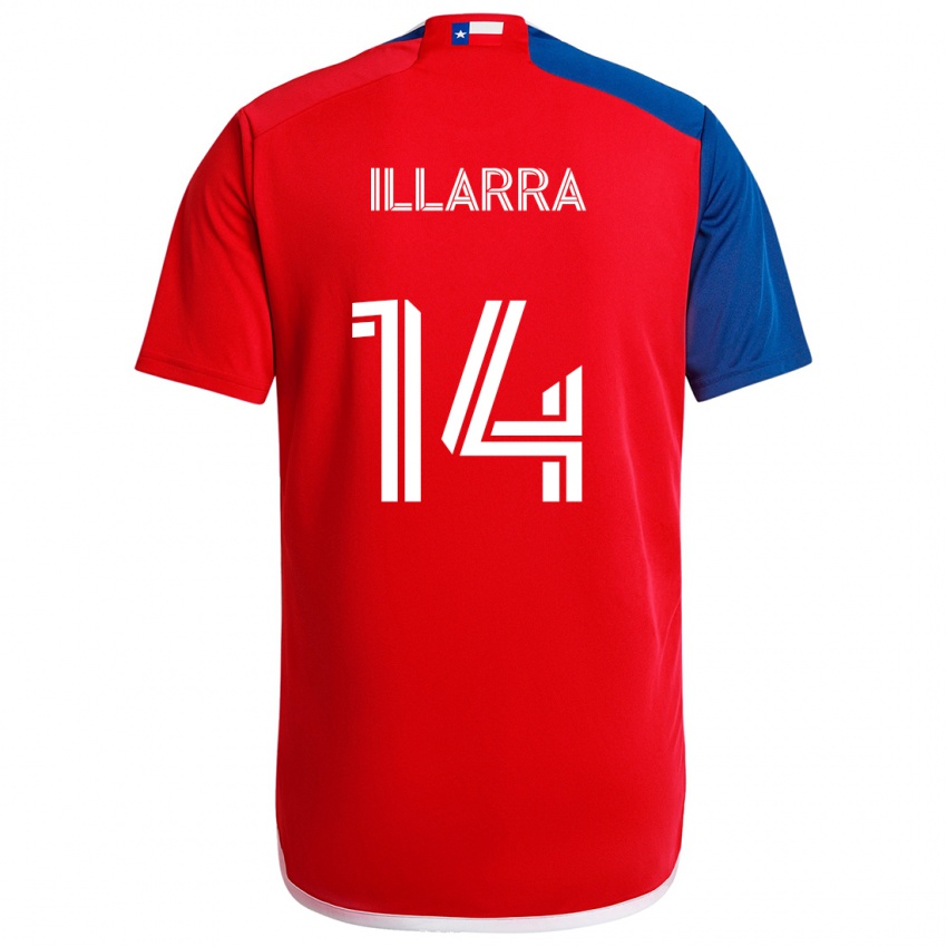 Kinder Asier Illarramendi #14 Blau Rot Heimtrikot Trikot 2024/25 T-Shirt Österreich