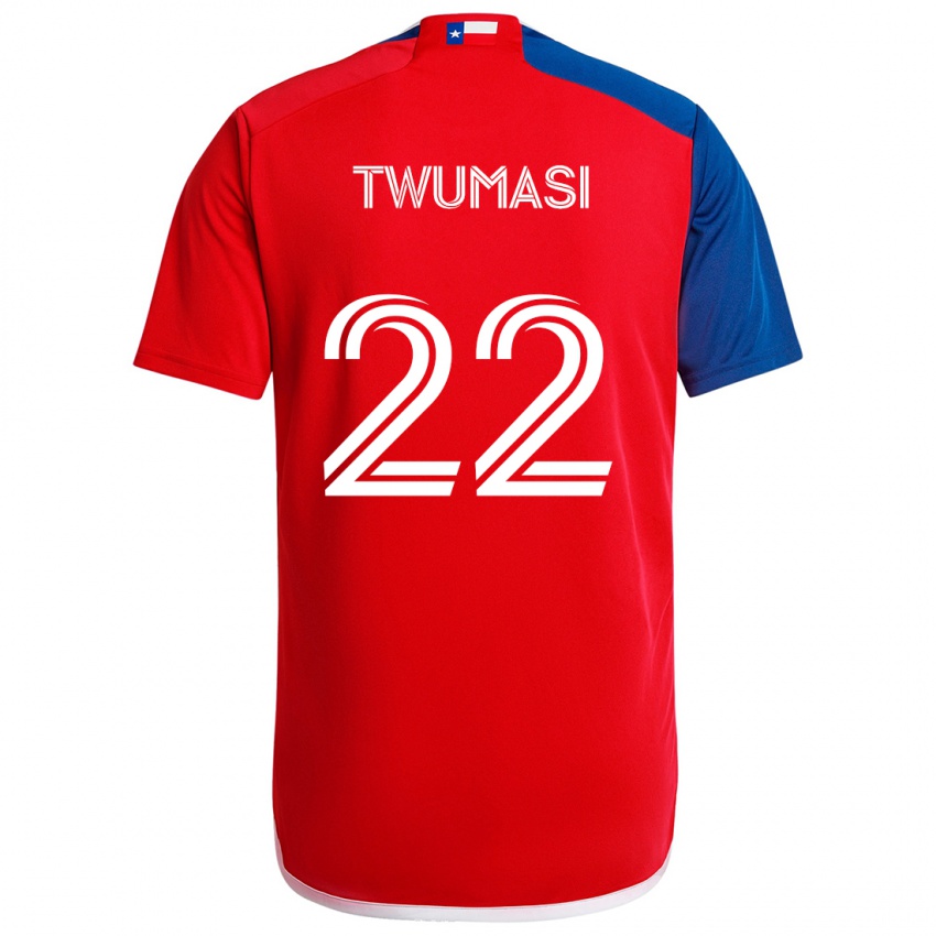 Kinder Ema Twumasi #22 Blau Rot Heimtrikot Trikot 2024/25 T-Shirt Österreich