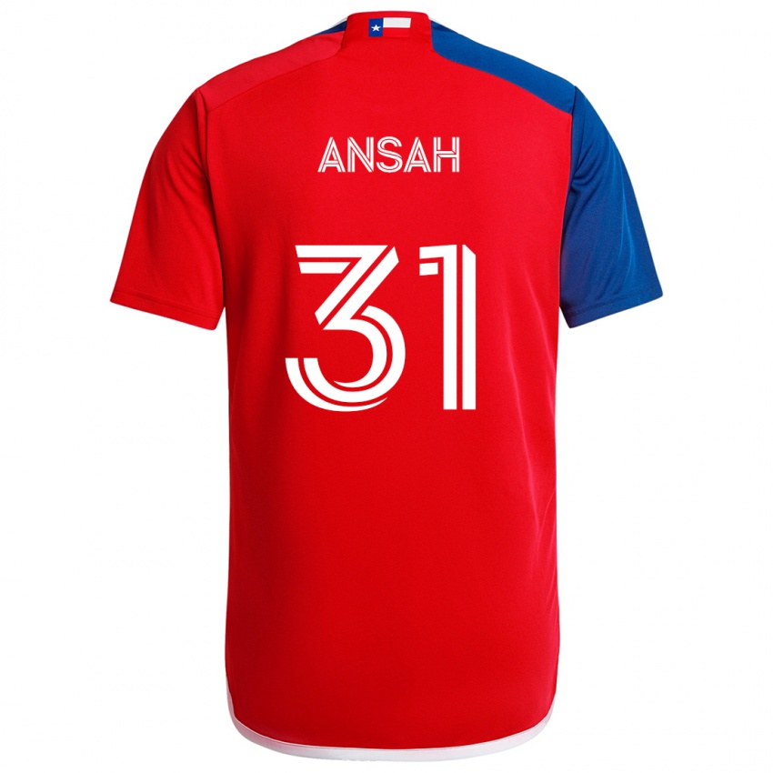 Kinder Eugene Ansah #31 Blau Rot Heimtrikot Trikot 2024/25 T-Shirt Österreich