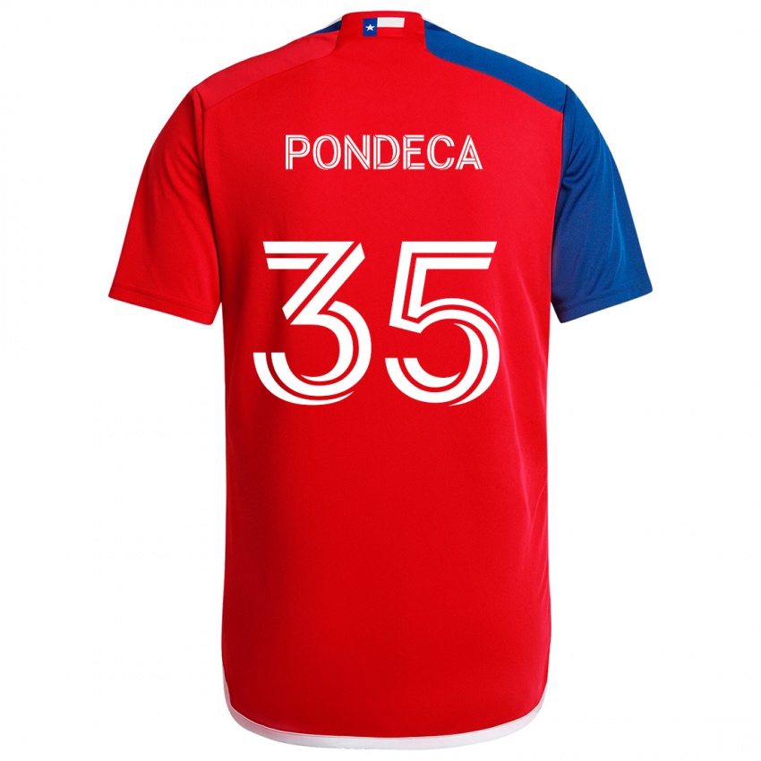 Kinder Tomas Pondeca #35 Blau Rot Heimtrikot Trikot 2024/25 T-Shirt Österreich