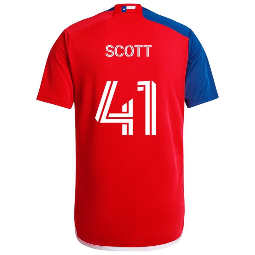 Kinder Tarik Scott #41 Blau Rot Heimtrikot Trikot 2024/25 T-Shirt Österreich