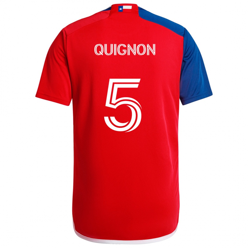 Kinder Facundo Quignón #5 Blau Rot Heimtrikot Trikot 2024/25 T-Shirt Österreich